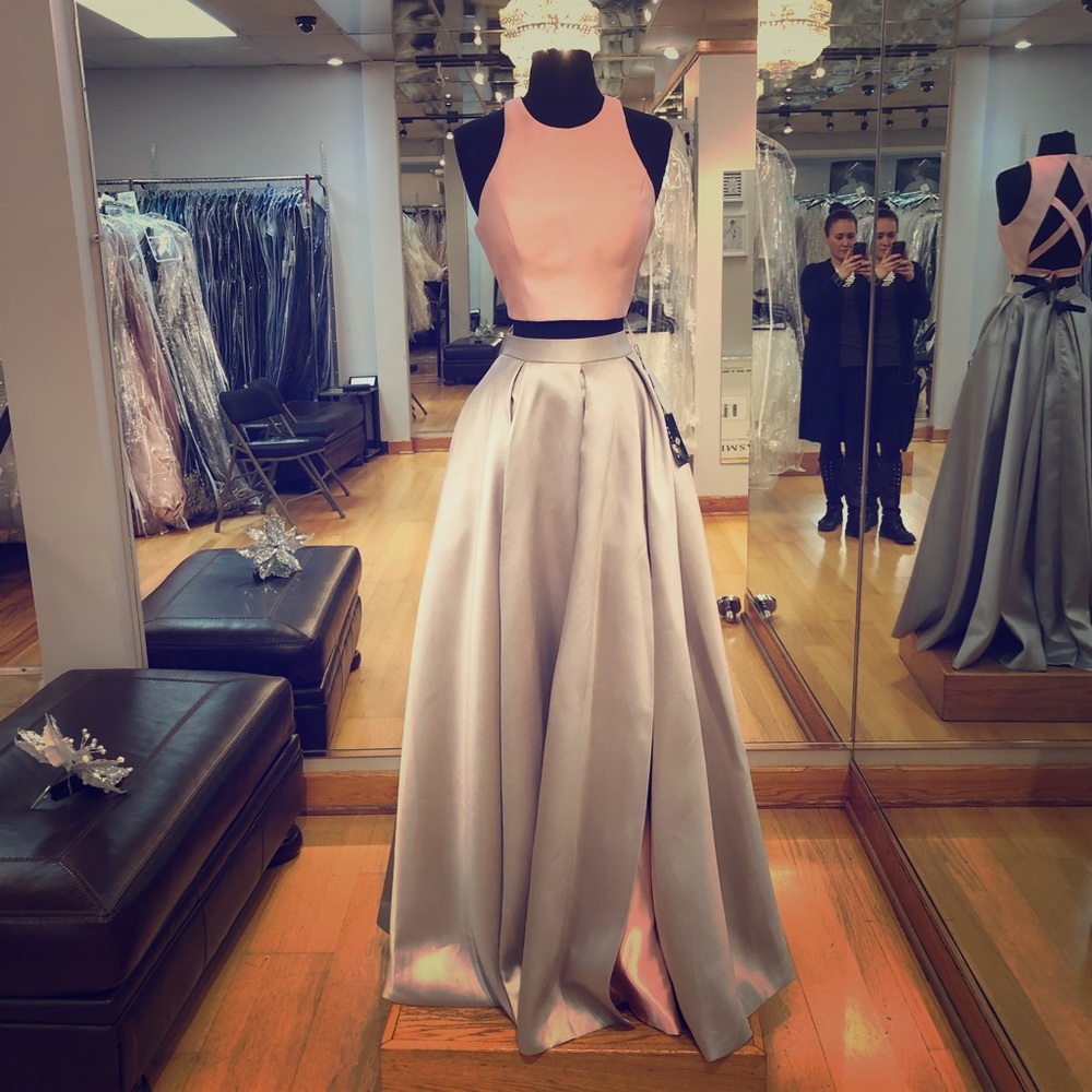 2 piece ball gown prom dress